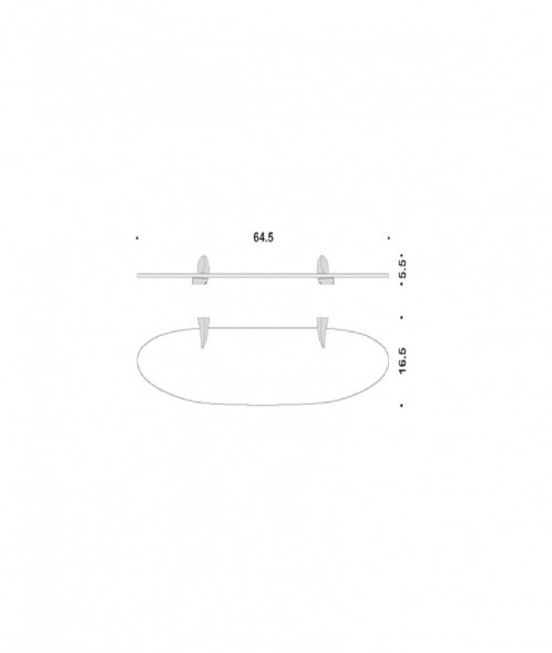 Полочка COLOMBO DESIGN LINK B2416 стеклянная цвет хром B2416