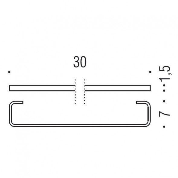 Полотенцедержатель COLOMBO DESIGN TIME W4209 широкий цвет хром W4209.CR