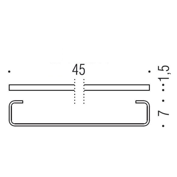 Полотенцедержатель COLOMBO DESIGN TIME W4210 широкий цвет хром W4210.CR
