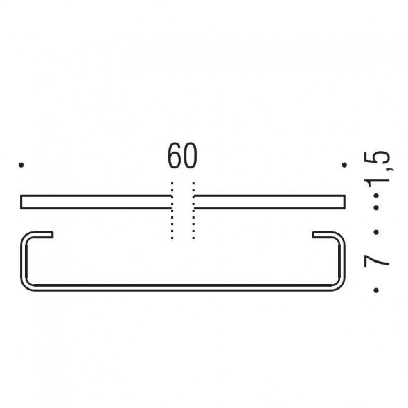 Полотенцедержатель COLOMBO DESIGN TIME W4211 широкий цвет хром W4211.CR