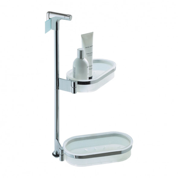 Полочка корзинка COLOMBO DESIGN ANGOLARI B9710 двойная цвет хром B9710.CR