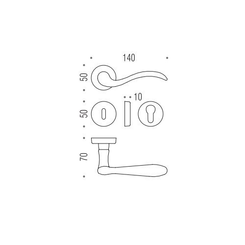 Дверная ручка Colombo HEIDI CD31RSB-BR бронза CD31RSB-BR
