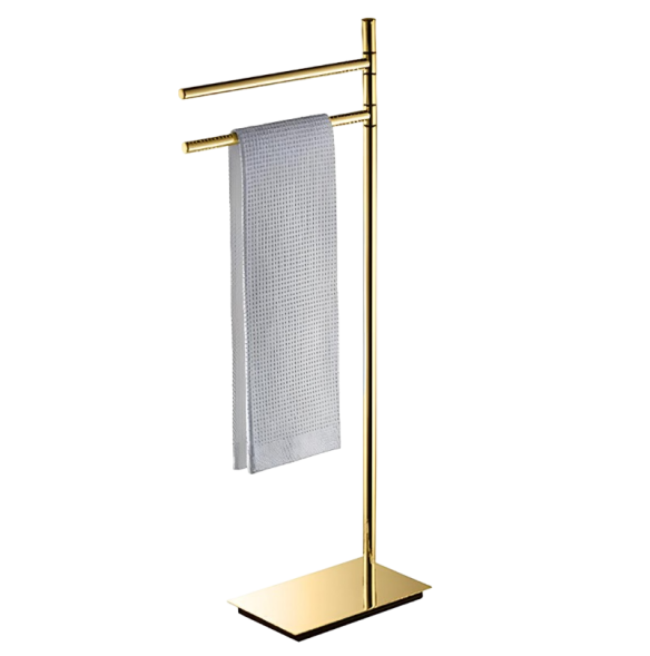 Стойка COLOMBO DESIGN SQUARE B9901.OM напольная с полотенцедержателем цвет золото матовое