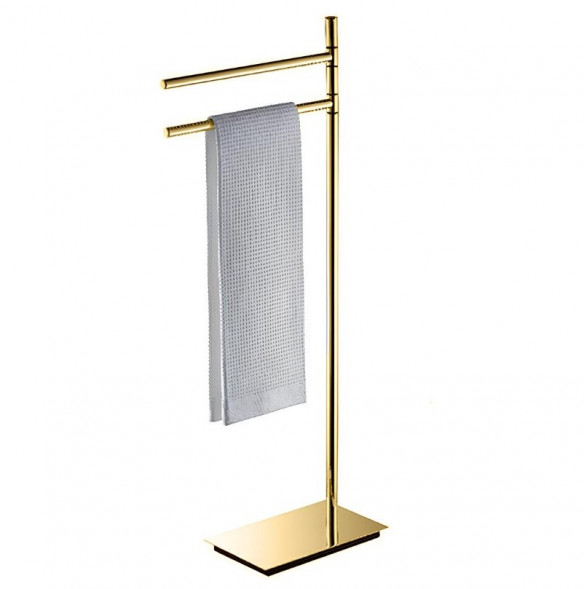 Стойка COLOMBO DESIGN SQUARE B9901.OM напольная с полотенцедержателем цвет золото матовое