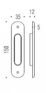 Ручка Colombo CD211 для раздвижной двери хром CD211.CR