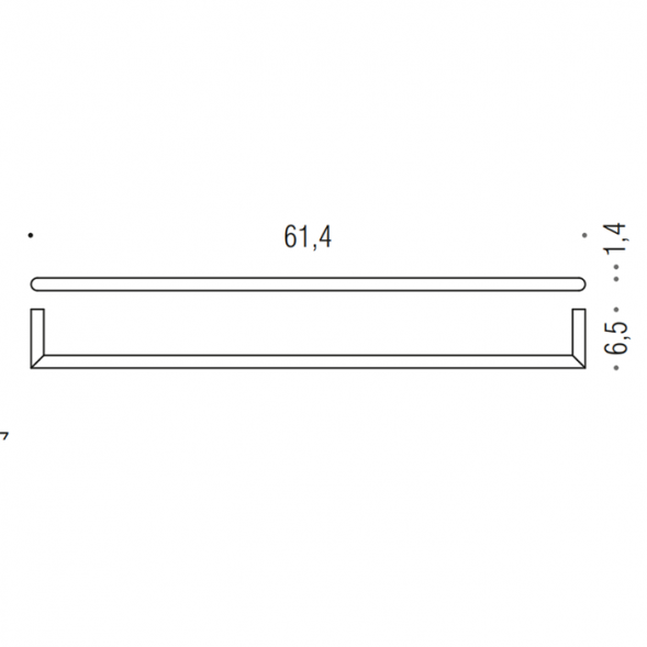 Полотенцедержатель COLOMBO DESIGN MINI B4011.HPS1 широкий цвет нержавеющая сталь B4011.HPS/SS