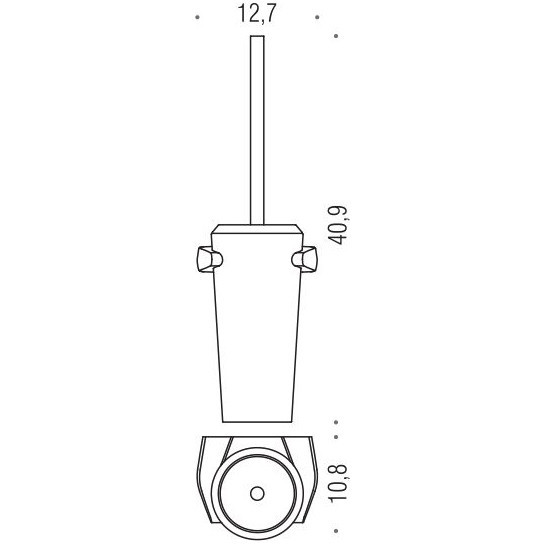 Ершик COLOMBO DESIGN ROAD B8007.CR/CB настенный цвет хром-карбон B8007.CR/CB