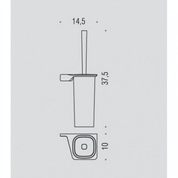 Ершик COLOMBO DESIGN ALIZE B2507SX настенный цвет хром B2507S.CR