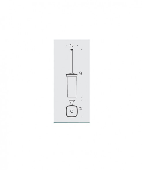 Ершик COLOMBO DESIGN PORTOFINO B3207.BR настенный цвет бронза