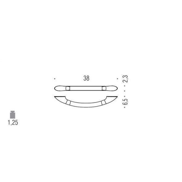 Поручень COLOMBO DESIGN COMPLEMENTI B9733 цвет хром B9733.CR