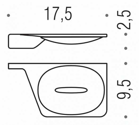 Мыльница COLOMBO DESIGN ALIZE B2501DX настенная цвет хром B2501D.CR