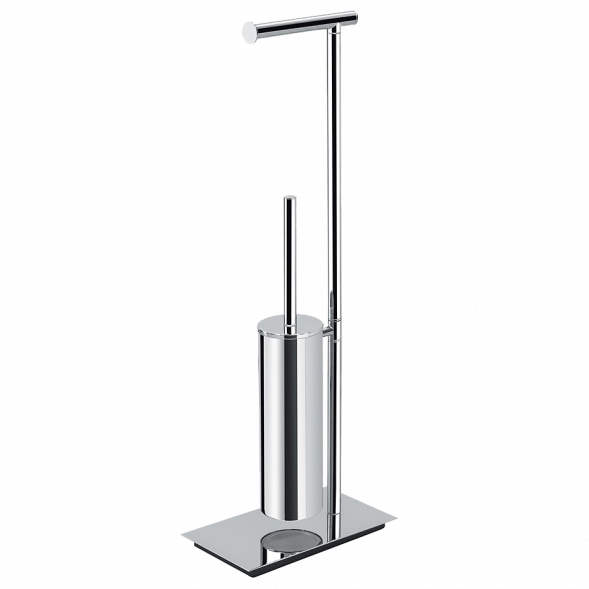 Стойка COLOMBO DESIGN SQUARE B9907 напольная с держателем туалетной бумаги и ершиком цвет хром B9907.CR