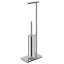 Стойка COLOMBO DESIGN SQUARE B9907 напольная с держателем туалетной бумаги и ершиком цвет хром