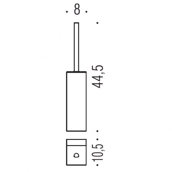 Ершик COLOMBO DESIGN LULU B6206.HPS напольный цвет золото