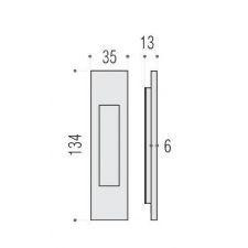 Ручка Colombo ID411 для раздвижной двери белый матовый ID411.BI