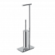 Стойка COLOMBO DESIGN SQUARE B9907.HPS/1 напольная с держателем туалетной бумаги и ершиком цвет нержавеющая сталь