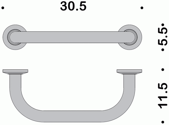Поручень COLOMBO DESIGN CONTRACT B9720 цвет хром B9720.CR