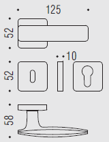 Дверная ручка Colombo BOLD PT11RSB хром матовый PT11RSB.CM