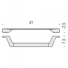 Полотенцедержатель COLOMBO DESIGN ALIZE B2509 широкий цвет хром B2509.CR