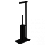 Стойка COLOMBO DESIGN SQUARE B9907.NM напольная с держателем туалетной бумаги и ершиком цвет черный матовый