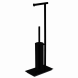 Стойка COLOMBO DESIGN SQUARE B9907.NM напольная с держателем туалетной бумаги и ершиком цвет черный матовый