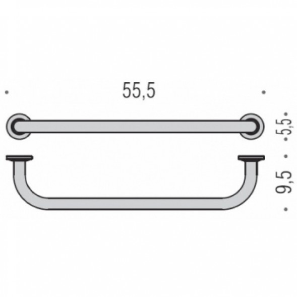 Поручень COLOMBO DESIGN CONTRACT B9721 цвет хром B9721.CR