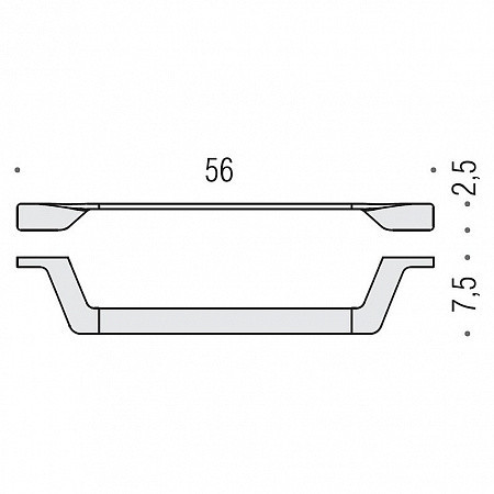 Полотенцедержатель COLOMBO DESIGN ALIZE B2510 широкий цвет хром B2510.CR