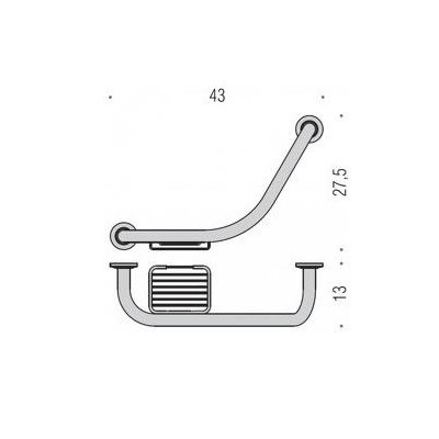 Поручень COLOMBO DESIGN CONTRACT B9722 цвет хром B9722.CR