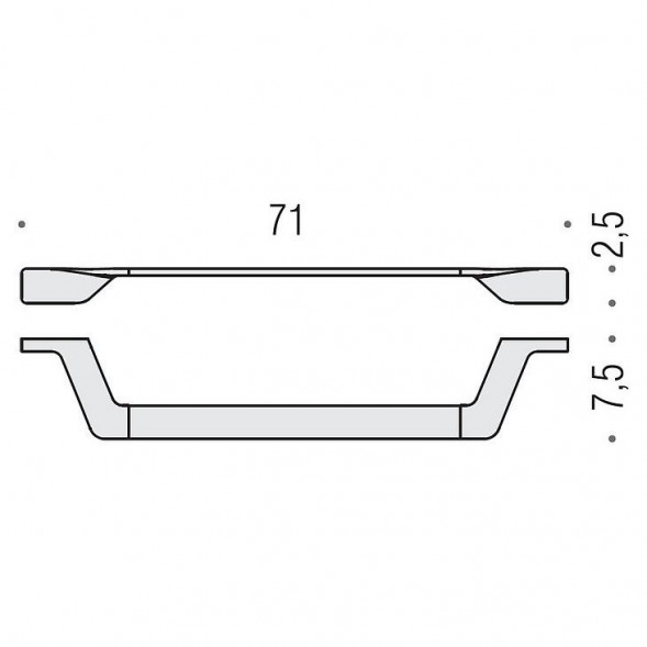 Полотенцедержатель COLOMBO DESIGN ALIZE B2511 широкий цвет хром B2511.CR