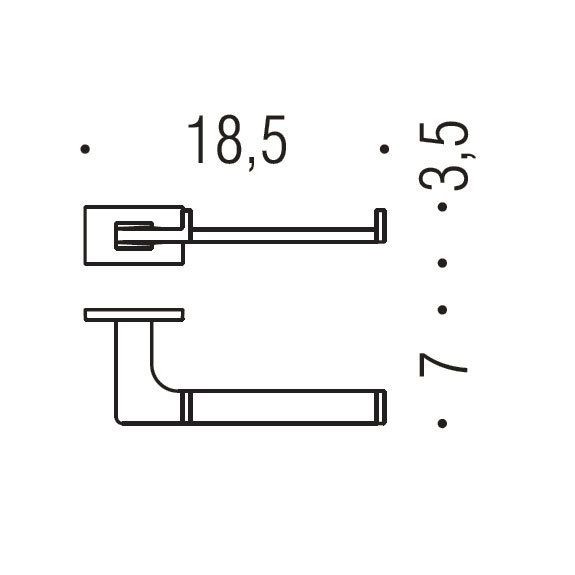 Держатель туалетной бумаги COLOMBO DESIGN LOOK B1608 без крышки цвет хром B1608.CR