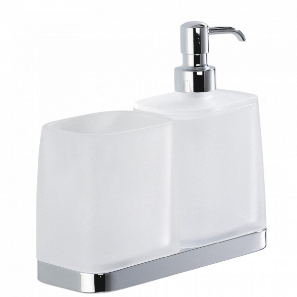 Стакан с дозатором COLOMBO DESIGN TIME W4271 настенный цвет хром W4271.CR