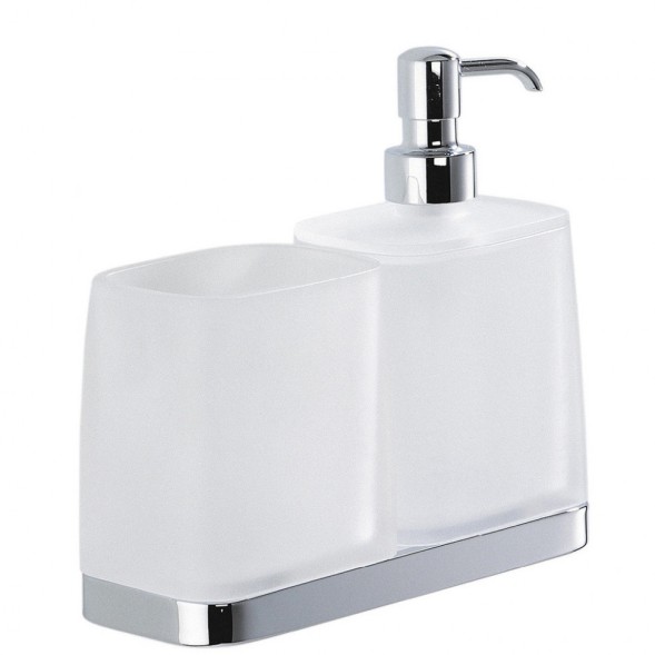 Стакан с дозатором COLOMBO DESIGN TIME W4271 настенный цвет хром W4271.CR