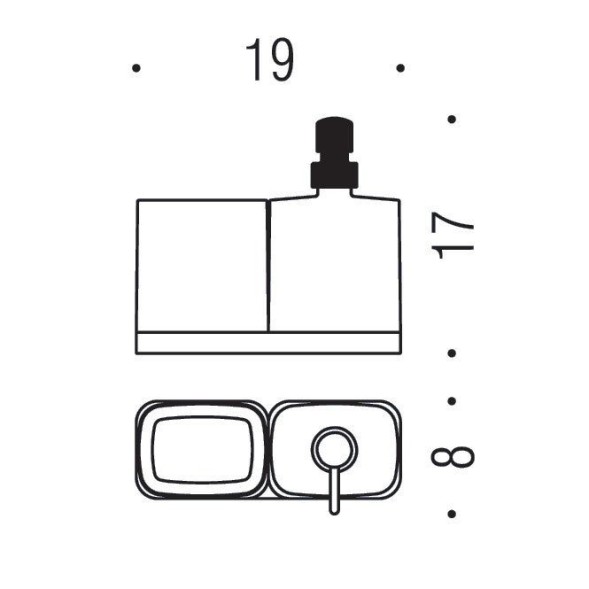 Стакан с дозатором COLOMBO DESIGN TIME W4271 настенный цвет хром W4271.CR