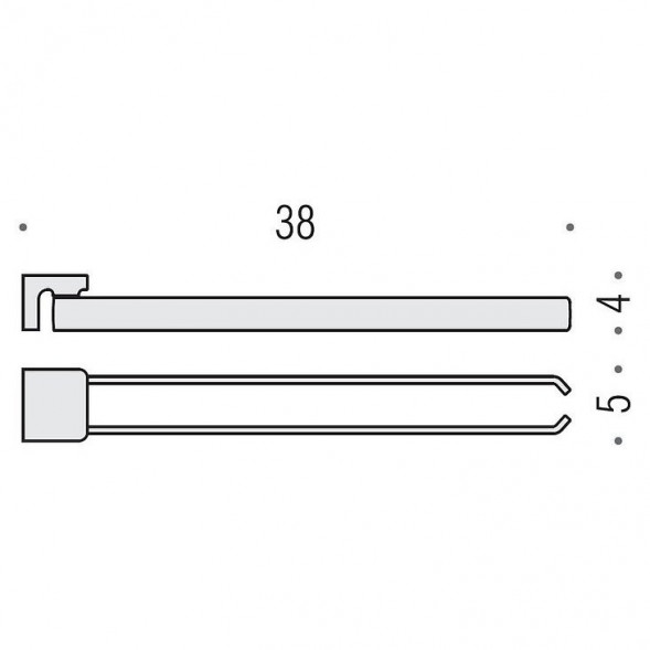 Полотенцедержатель COLOMBO DESIGN ALIZE B2512 двойной цвет хром B2512.CR