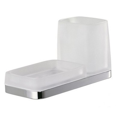 Стакан с мыльницей COLOMBO DESIGN TIME W4272 настенный цвет хром W4272.CR