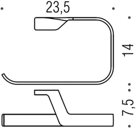 Полотенцедержатель COLOMBO DESIGN ALIZE B2531 кольцо цвет хром B2531.CR