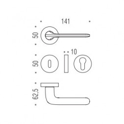 Дверная ручка Colombo ROBOQUATTRO ID41RSB.NM черный матовый