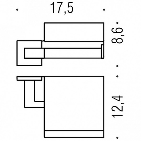 Держатель туалетной бумаги COLOMBO DESIGN BASICQ B3791.NM с крышкой цвет черный матовый  B3791.NM