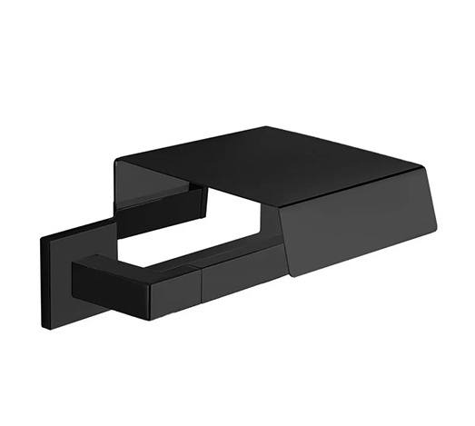 Держатель туалетной бумаги COLOMBO DESIGN BASICQ B3791.NM с крышкой цвет черный матовый  B3791.NM
