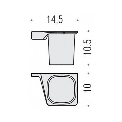Стакан COLOMBO DESIGN ALIZE B2502SX настенный цвет хром B2502S.CR