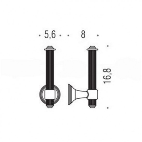 Держатель запасного рулона бумаги COLOMBO DESIGN HERMITAGE B3390.OA цвет античная латунь