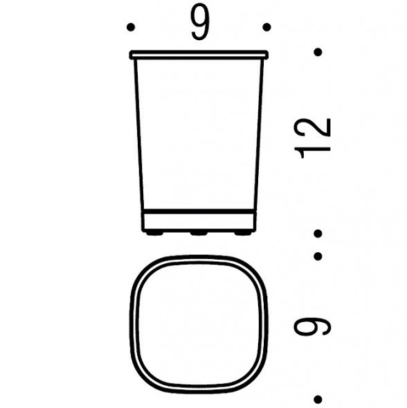 Стакан COLOMBO DESIGN ALIZE B2541 настольный цвет хром B2541.CR