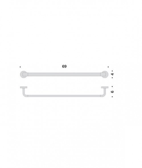 Полотенцедержатель COLOMBO DESIGN NORDIC B5211 широкий B5211.CR