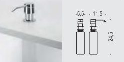 Colombo Hotel Collection дозатор для жидкого мыла встраиваемый 0.35л цвет хром B9989.CR/MP