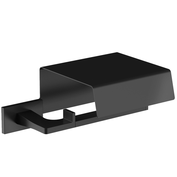 Держатель туалетной бумаги COLOMBO DESIGN LOOK B1691.NM с крышкой цвет черный матовый B1691.NM