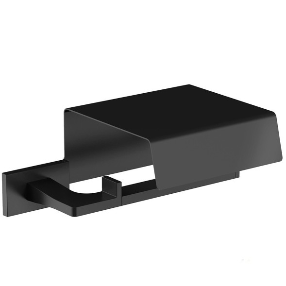 Держатель туалетной бумаги COLOMBO DESIGN LOOK B1691.NM с крышкой цвет черный матовый B1691.NM