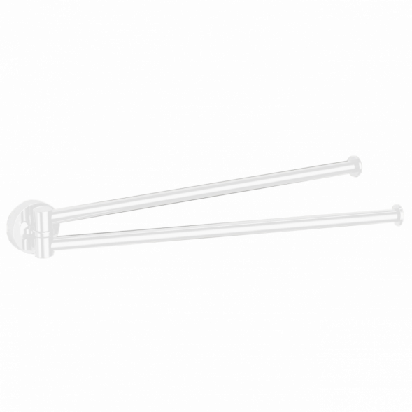 Полотенцедержатель COLOMBO DESIGN PLUS W4913.BM двойной цвет белый матовый W4913.BM