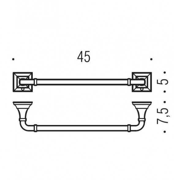 Полотенцедержатель COLOMBO DESIGN PORTOFINO B3210.BR широкий цвет бронза B3210.BR