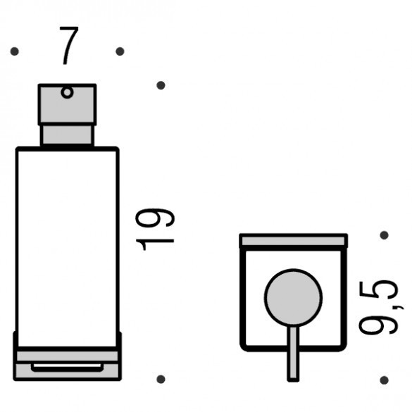 Дозатор COLOMBO DESIGN LOOK B9316.BM настенный цвет белый матовый B9316.BM