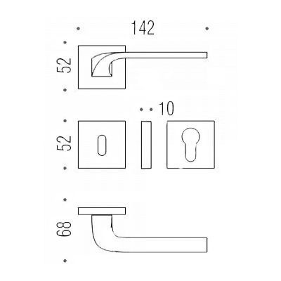 Дверная ручка Colombo ISY UP BL21 RSB черный матовый